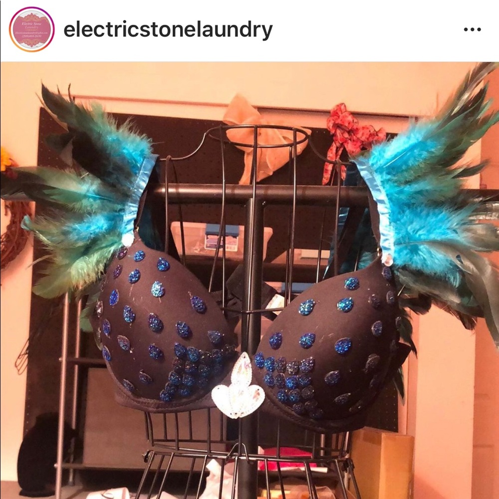 Peacock costume bra